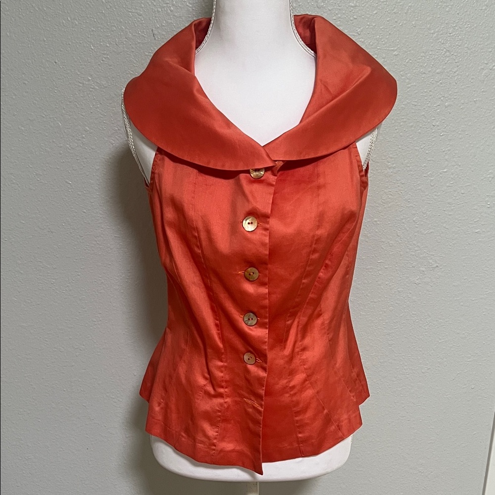 Renato Nucci Cowl Neck Blouse – Orange